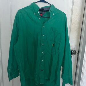 Tommy Hilfiger Men’s Green Button Up